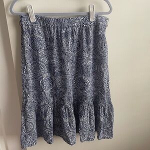 COPY - Talbots Blue Paisley Midi Skirt